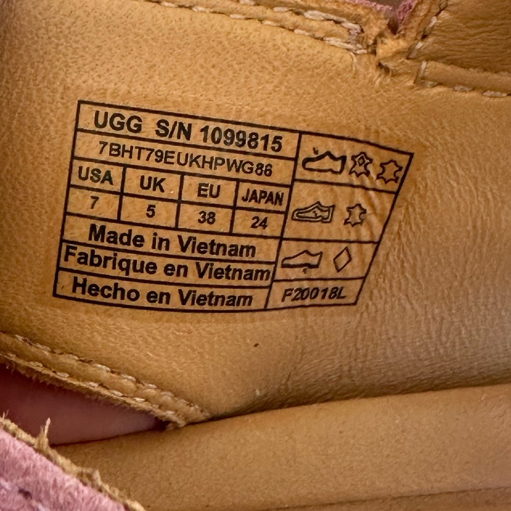 Ugg Australia Le Fluff Chella Slingback Sandals light Pink Size 7 - Picture 8 of 12